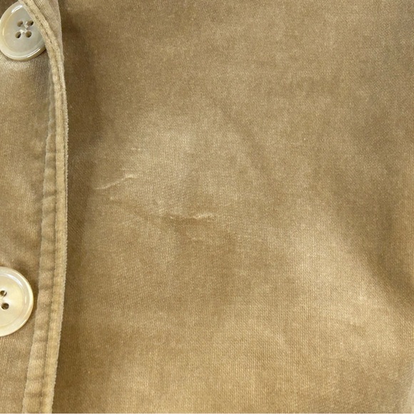 Eddie Bauer Womens XL Light Brown Velvet Blazer Chore Jacket Cotton Buttons - Picture 6 of 13